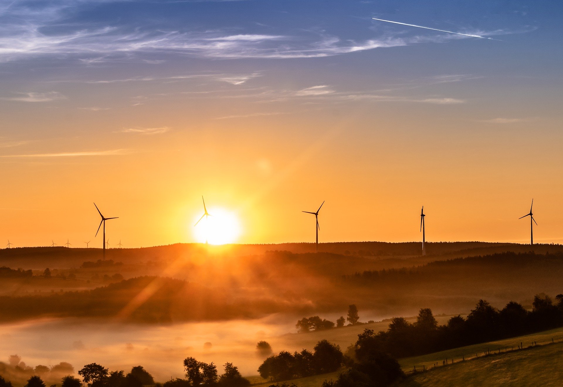 Wind Turbine Sunrise